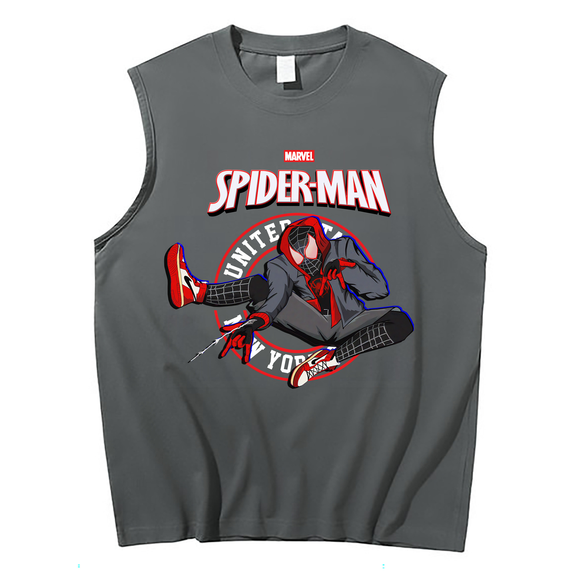 （画像用） Spider Man スパイダーマン コットン100％タンクトップ（フロントプリント）